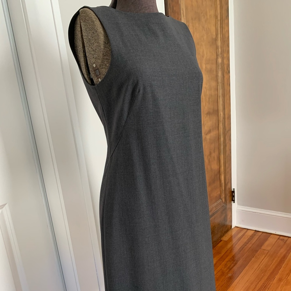 Theory charcoal gray dress in stretch wool size 6